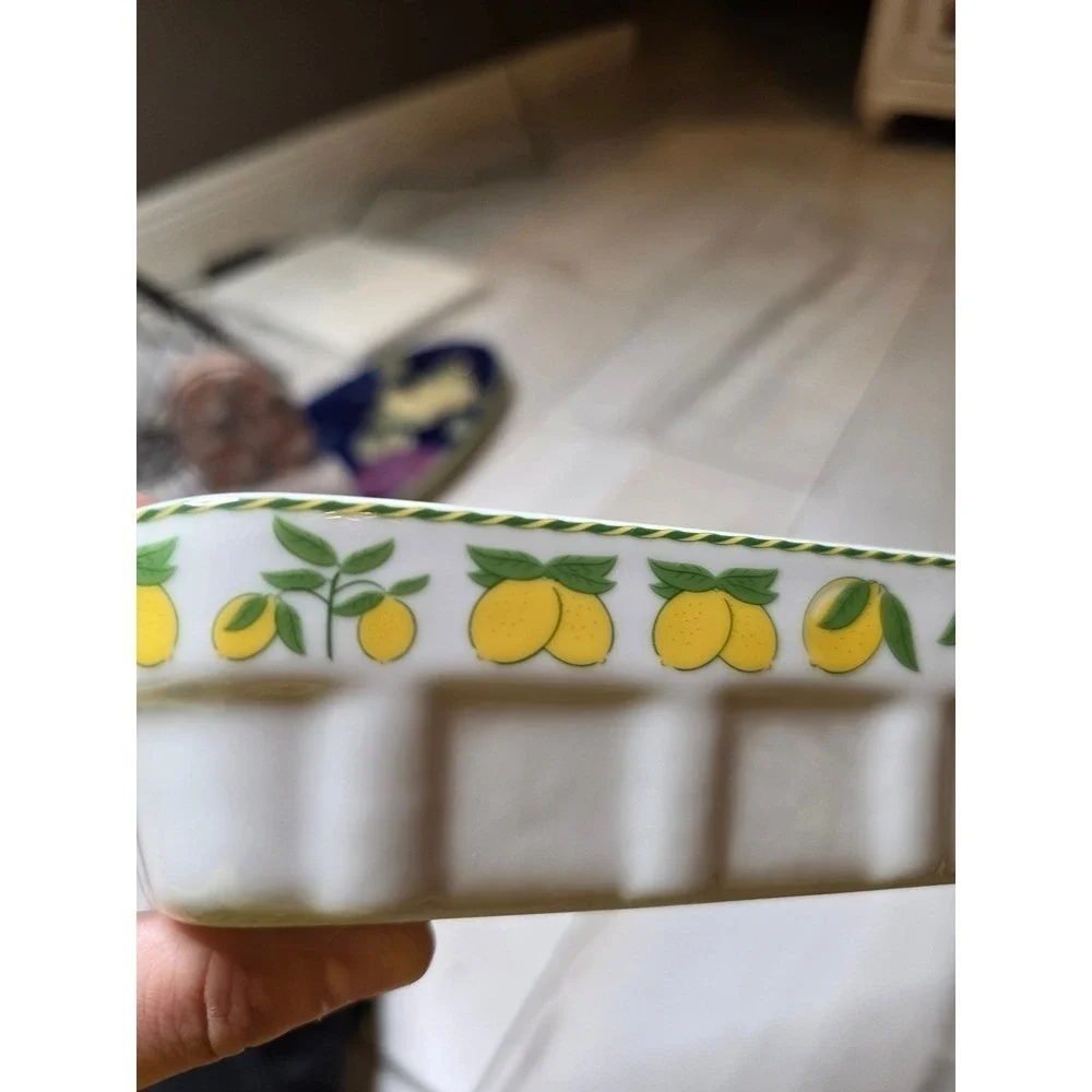Porcelaine du Reussy France Lemon Baking Dish Cathie B‎ Citrus Rectangular Baker